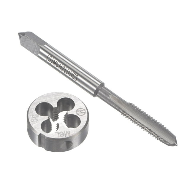 Unique Bargains M6 x 1mm Metric Left Hand Tap and Die Set Machine Thread Tap with Round Die