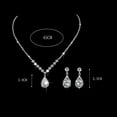 thumbnail image 5 of Lifetechs 3 Set Women Jewelry Set Rhinestone Necklace Earrings Prom Wedding Party Bride Water Drop Dangle Earrings Formal Occasions Neck Jewelry, 5 of 8