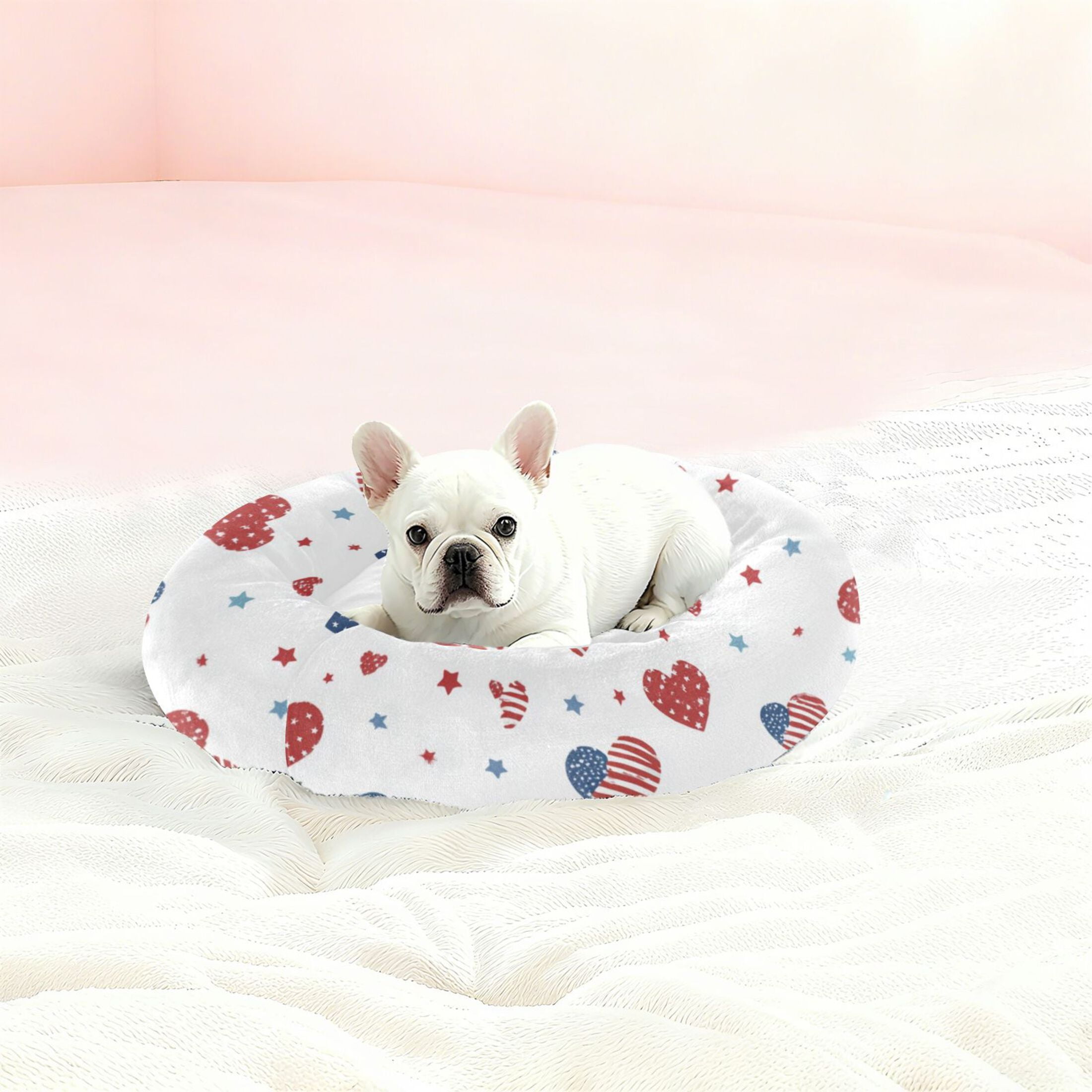 Pet Bed Pet Mat Cozy Removable & Washable Comfort For Cats And Dogs 4th Of July Theme