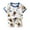 Blue, variant on Gerichy Girls Summer Outfits, Girls Summer Comfortable New Set With Solid Color Top And Bow Print Shorts