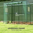 thumbnail image 3 of LINJH 6.6' x 2.5' x 5.6' Lean-to Small Greenhouse for Outdoors, Portable Greenhouse with UV-Resistant PE Cover, Walk-in Green House with Roll-up Door and Mesh Windows, Green, 3 of 9