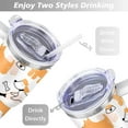 thumbnail image 5 of Stylish Dog Pattern Travel Mug - 40oz Leakproof Tumbler with Straw & Handle - Ideal Gift for Women Who Love Puppies, 5 of 7