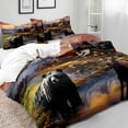 thumbnail image 3 of LUVIVIHOME 2PCS Moose Elk Black Bear Duvet Cover Twin Bedding Sets, Mountain Forest Animal Autumn Rustic Farmhouse Country Cabin Lodge Quilt Comforter Cover, Deer Hunting Gifts for Men, 1 Pillow Sham, 3 of 7