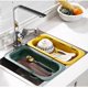 thumbnail image 3 of Foldable Expandable Kitchen Sink Colander, Adjustable Silicone Portable Sink Strainer, Foldable Washing Fruit Vegetable Noodle Basket (Green), 3 of 5