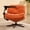 Orange, variant on TMV Swivel Accent Chair Living Room Chairs with Tray Table and Cup Holder – Wide Seat,360°Swivel,Reading Chair,Corduroy Chaise Lounge Chair Indoor,White