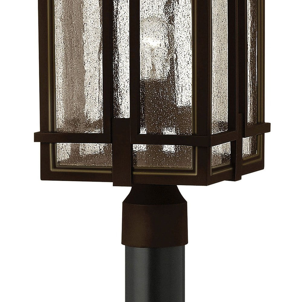 1 Light Outdoor Post Mount in Craftsman Style 11 inches Wide By 20.5 inches High-Museum Black Finish Bailey Street Home 81-Bel-2999185