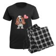 thumbnail image 5 of CafePress - Basset Heart Balloon Women's Dark Pajamas - Women's Short Sleeve Print T-Shirt and Pants Dark Cotton Pajama Set, 5 of 7