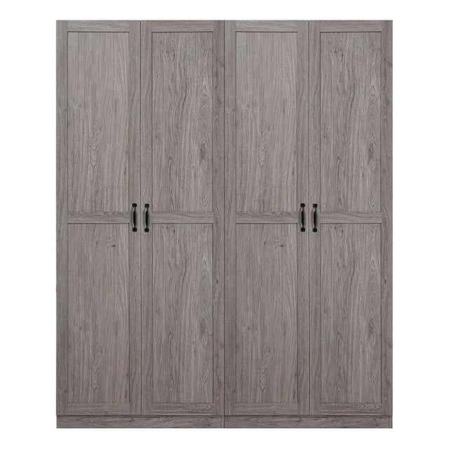 Scranton & Co 2-Piece Gray Storage Cabinet Set with 14 Cubby Compartments