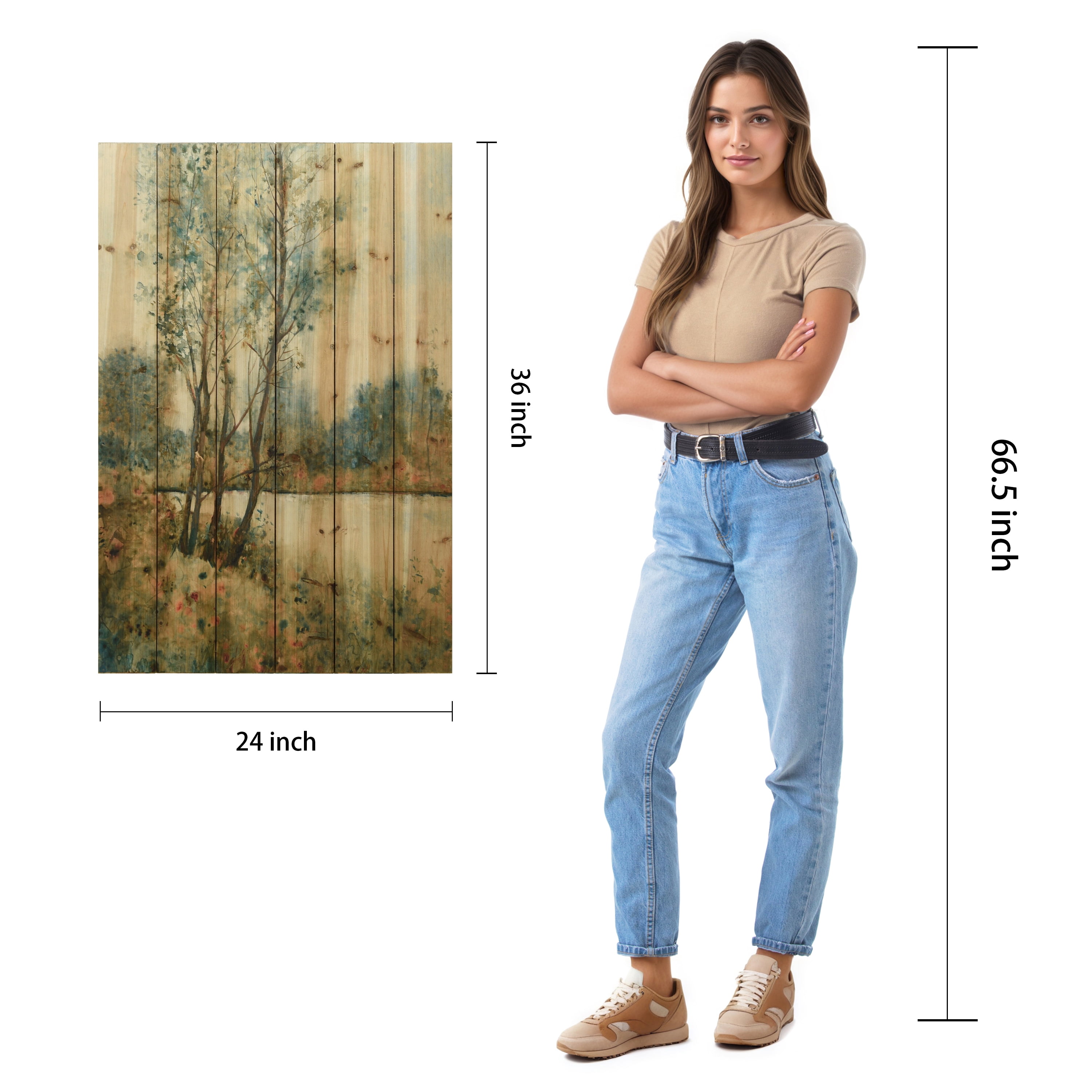 Empire Art Direct ADL-93395-3624 Fine Art Giclee Printed on Solid Fir Wood Planks - Early Spring 2