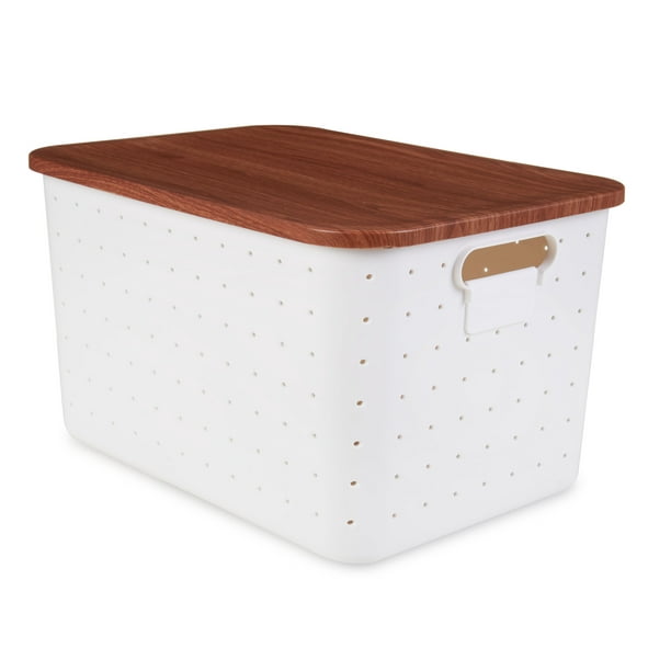 Pen Gear Plastic Storage Box With Lid, Large Wooden Storage Boxes With Lids Ikea