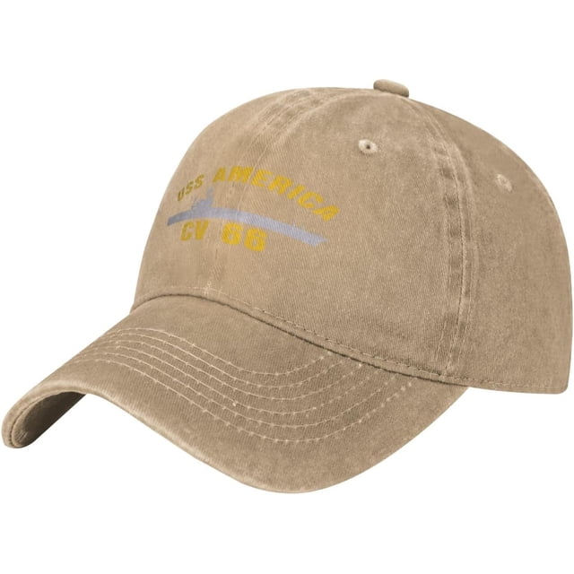 USS America CV-66 Baseball Cap Dad Hat Adjustable Classic Cotton Low Profile Hat Men