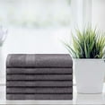 thumbnail image 1 of BNM Eco-Friendly Cotton Hand Towel Set of 6, Graphite, 1 of 5