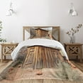 thumbnail image 3 of Ambesonne Outhouse Quilted Bedspread Set 2 Pcs, Olive Trees, Twin Size, Dark Green Caramel, 3 of 6