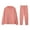 Pink L, variant on 2 Pcs/Set Women Top Pants Set High Collar Long Sleeves Solid Color Sweatshirt Drawstring Elastic Waist Loose Trousers Sport Outfit Fall Spring Tracksuit
