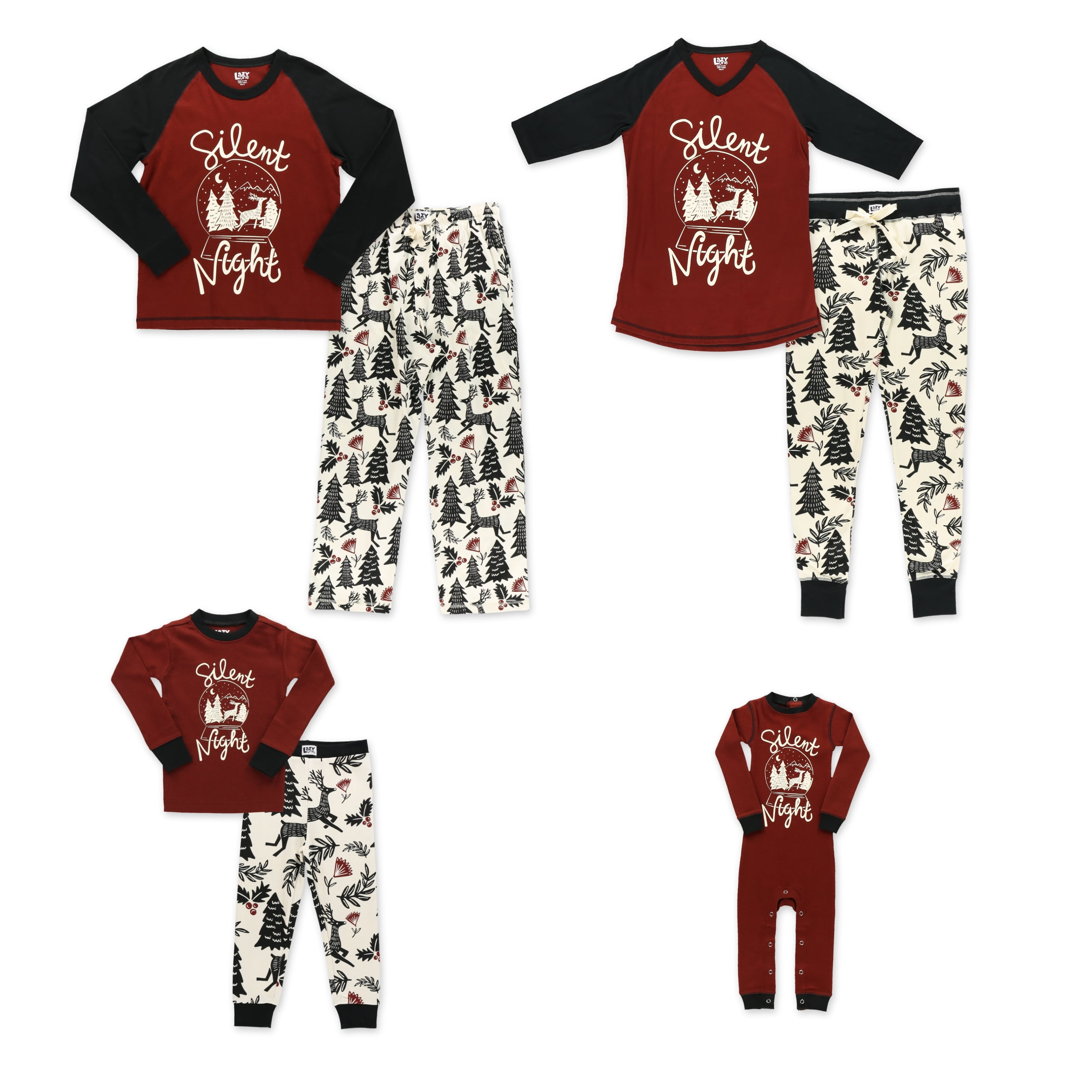 LazyOne Silent Night Matching Family Pajamas for Christmas, Pajamas for