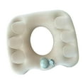 thumbnail image 2 of Almohada inflable tipo Donut, cojín para asiento, cojín para asientos de avión, coches y trenes beige, 2 of 8