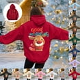thumbnail image 2 of Kaprioy Womens Graphic Hoodies Elk Christmas Pattern Christmas Colorful Winter Oversized Sweatshirt Fall Fashion Long Sleeve Clothing Grey, M, 2 of 8