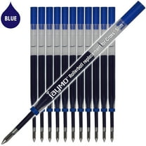 Jaymo Replacement for Cross Slim 8910-2 - Measures 4 in / 102 mm Long - Gel Rolling Ball Pen Refill - 12 Blue