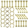 thumbnail image 6 of HOOUN 40PCS/LOT Nose Hoops Rings Labret Lip Ear Eyebrow Stud Body Piercing Jewelry Kit-Rainbow-40pcs/lot, 6 of 7