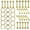 Gold, variant on 40PCS/LOT Nose Hoops Rings Labret Lip Ear Eyebrow Stud Body Piercing Delicate Jewelry Kit-Gold-40pcs/lot