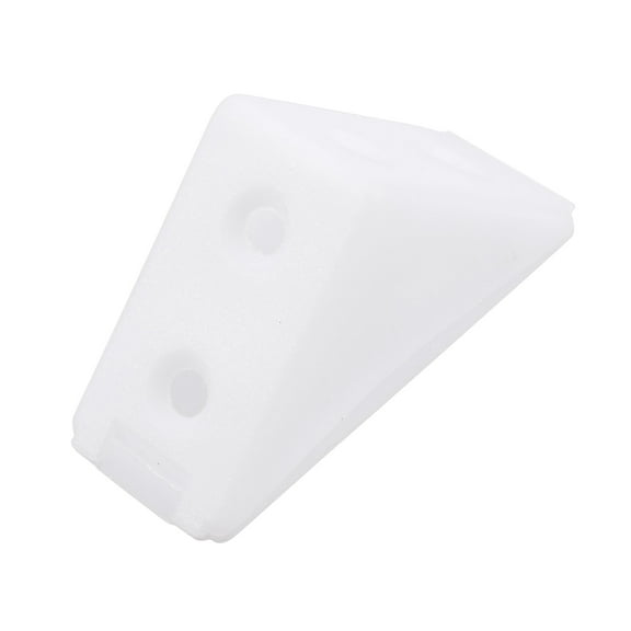Unique Bargains Shelf Furniture Door 90 Degree Plastic Corner Braces 4 Holes Angle Brackets w Cover Cap, 10Pcs