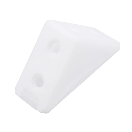 Unique Bargains Shelf Furniture Door 90 Degree Plastic Corner Braces 4 Holes Angle Brackets w Cover Cap 20Pcs