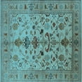 thumbnail image 1 of Ahgly Company Indoor Square Oriental Light Blue Industrial Area Rugs, 4' Square, 1 of 4