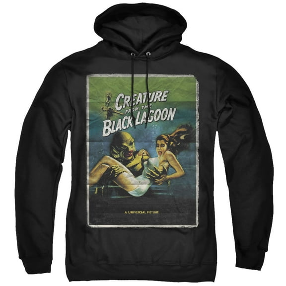 Universal Monsters Creature One Sheet Adult Pullover Hoodie Sweatshirt Black
