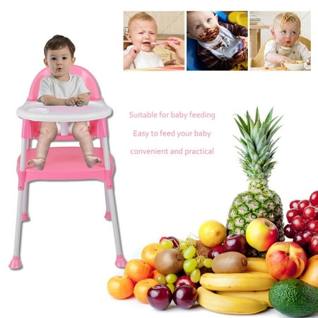 3 In 1 Safety Seat Folding Dining Feeding Highchair Portable Baby Kids Chair