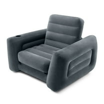 Open Box Intex Inflatable Pull Out Sofa Chair with Twin Sized Air Bed Mattress