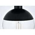 thumbnail image 4 of Eclipse 1 Light Black Flush Mount With Clear Glass, 4 of 5