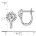thumbnail image 3 of Auriga Fine Jewelry 14K White Gold Lab Grown Diamond Hinged Hoop Earrings for Women, 3 of 5