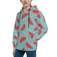 thumbnail image 2 of Fotbe Watermelon Pattern Youth Pullover Hooded Sweatshirt, Boys Hoodie, Kangaroo Pocket Hoodie for Kids Girls -X-Large, 2 of 6