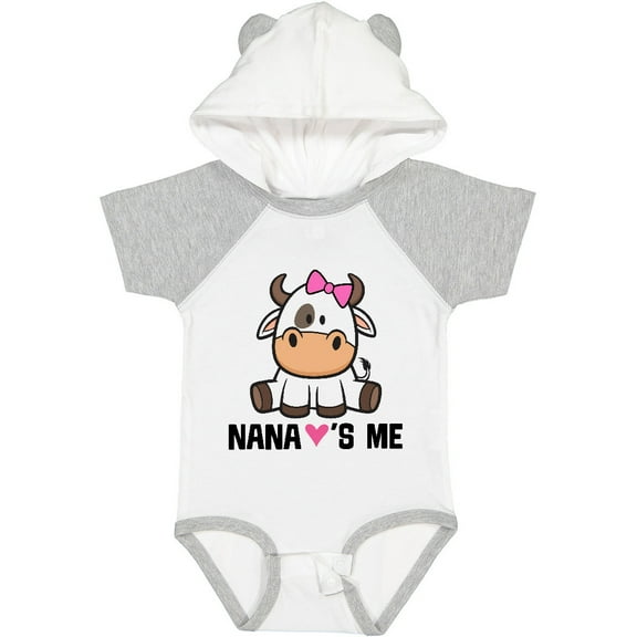 Inktastic Nana Loves Me Girl Cow Girls Baby Bodysuit
