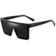thumbnail image 1 of Oversized Square Sunglasses for Men & Women - Fashion Flat Top, Big Black Frames Shades, 1 of 5