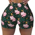 thumbnail image 2 of Fotbe Pink Sleeping Fox Shorts Sin Costuras – Shorts Deportivos de Cintura Alta para Mujer, Elásticos para Gimnasio, Yoga, Running o Ciclismo-XX-Large, 2 of 8