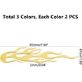 thumbnail image 5 of 6PCS Flame Car Decals 3 Colors Reflective Flame Set 8x1.9Inch Plastic Flame Decals Flame Stickers Decals for Cars Motorcycle Car Window, 5 of 5