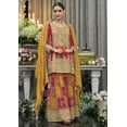 thumbnail image 2 of Designer Pakistani Tenue de Mariage Coucher de Soleil Charmant Multicolore Brodé Palazzo (Taille, G-40), 2 of 2
