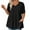 Black, variant on Women's Plus Size Tops Cotton Short Sleeve V Neck T Shirts Solid Color Casual Blouses with Pockets Loose Fit Summer Tops