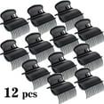 thumbnail image 4 of HHEN 12 Pieces Hot Roller Clips Hair Curler Clips Replacement Roller Clips For Women Girls Hair Sec-tion Styling (Black), 4 of 5