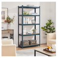 thumbnail image 2 of TYUIOP 5-Tier Utility Shelves, Metal Storage Shelves Garage Shelving Unit Adjustable Garage Storage Shelves Storage Racks Heavy Duty Shed Shelving- Neptune Blue, 35.5 x 16 x 71 Inch, 2 of 5
