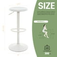 thumbnail image 3 of Backless Metal Bar Stools, 360 Swivel Round Bar Stool, Adjustable Counter Height Chair for Kitchen Island,Cafe,Dining Room Stool(1PC,White ), 3 of 8