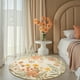 thumbnail image 4 of Alfombra antideslizante Rug Jinchan, redonda, floral, lavable, 122 cm, 4 of 8