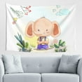 thumbnail image 4 of ZICANCN Funny Tapestry for Bedroom Aesthetic,Cartoon Elephant Plant Pattern Wall Tapestry for Living Room 60x40 Inches, 4 of 8