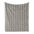 thumbnail image 1 of Ethnic Soft Flannel Fleece Throw Blanket, Repetitive Inspired Pattern Earthy Tones Illustration, Cozy Plush for Indoor and Outdoor Use, 60" x 80", Dark Eggshell Cream, by Ambesonne, 1 of 5