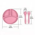 thumbnail image 2 of hengsof Suction Plates for Baby, Stay Put Divided Toddler Plates, Food Grade Silicone Baby Plates, BPA Free, Baby Feeding Supplies, Microwave & Dishwasher Safe, 2 of 3