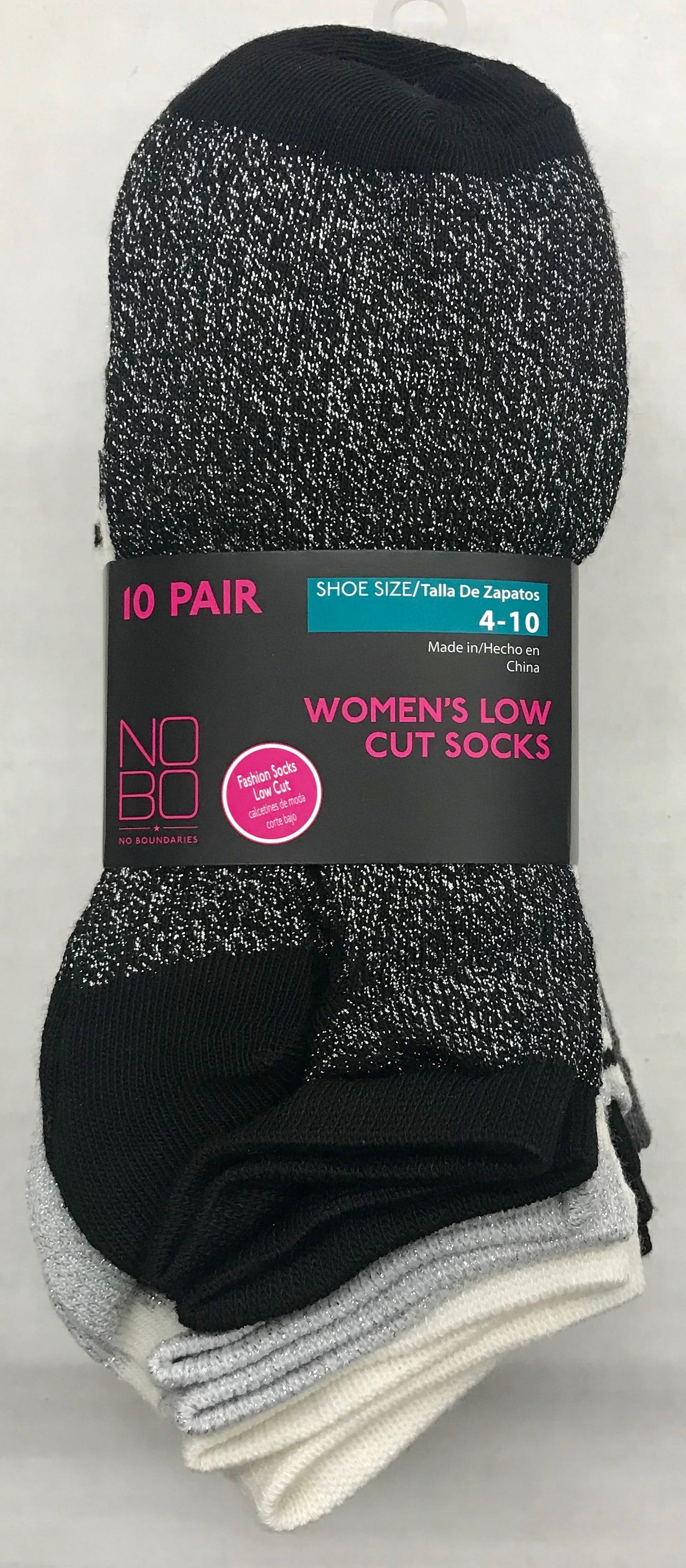 No Boundaries Women's Low Cut Socks, 10 Pair – Walmart Inventory ...