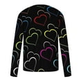 thumbnail image 4 of Stamzod Men Clothes Clearance Men's T Shirts Long Sleeve Color Heart Print Pullover Plus Size Men's Shirts Graphic, 4 of 5