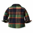 thumbnail image 5 of ZCFZJW Little Kids Toddler Baby Boy Girl Flannel Shirt Jacket Plaid Long Sleeve Lapel Button Down Shacket Fall Winter Warm Coat Outwear(Mulitcolor,2-3 Years), 5 of 9