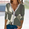 thumbnail image 2 of Cyber&Monday Deals Dyegold Fall Tops For Women 2023 Trendy Long Sleeve Shirts Dressy Casual V-Neck Leopard Color Block Tunics Top Loose Blouses, 2 of 5